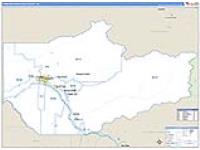 Fairbanks North Star Borough (), Ak Carrier Route Wall Map